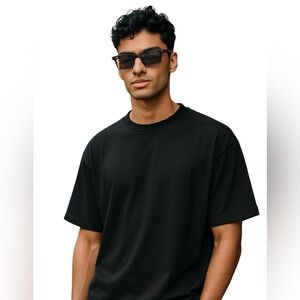 YESGLASSES BLACK SQUARE LIGHTWEIGHT SUNGLASSES WITH CASE - Model 1098
